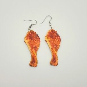Realistic Chicken Drumstick Earrings